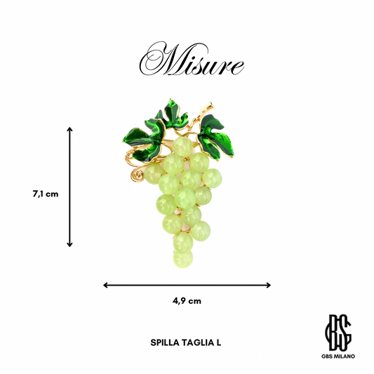 Spilla Charm Grappolo Verde