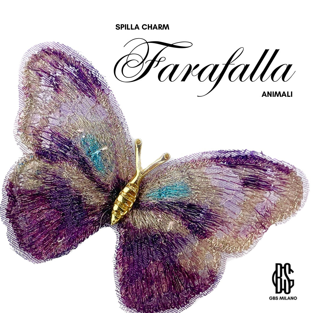 Spilla Charm Farfalla Viola