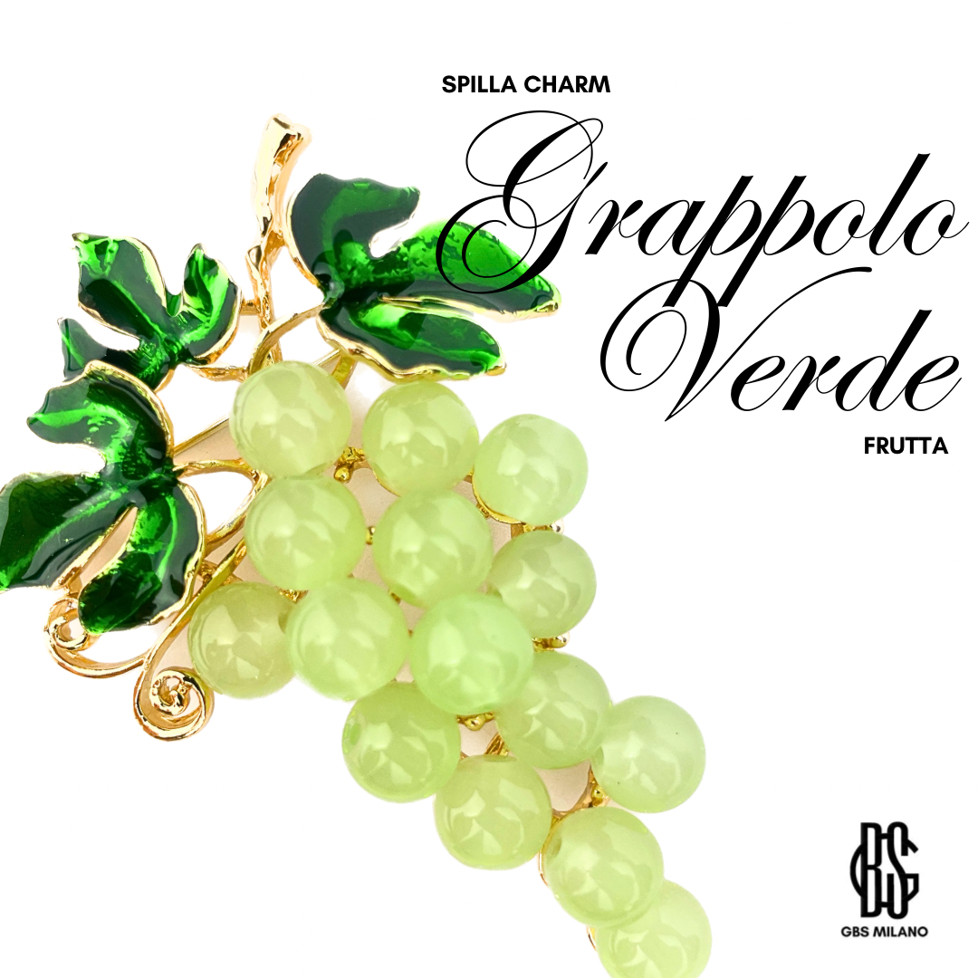 Spilla Charm Grappolo Verde