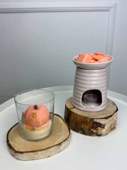 Magic Autumn Sentiero – Candela artigianale a forma di zucca, profumo al legno di sandalo
