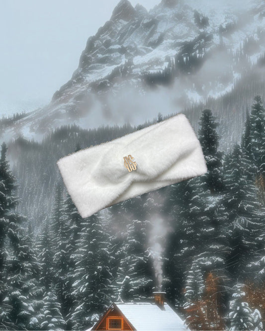 Fascia per Capelli Peluche Bianco