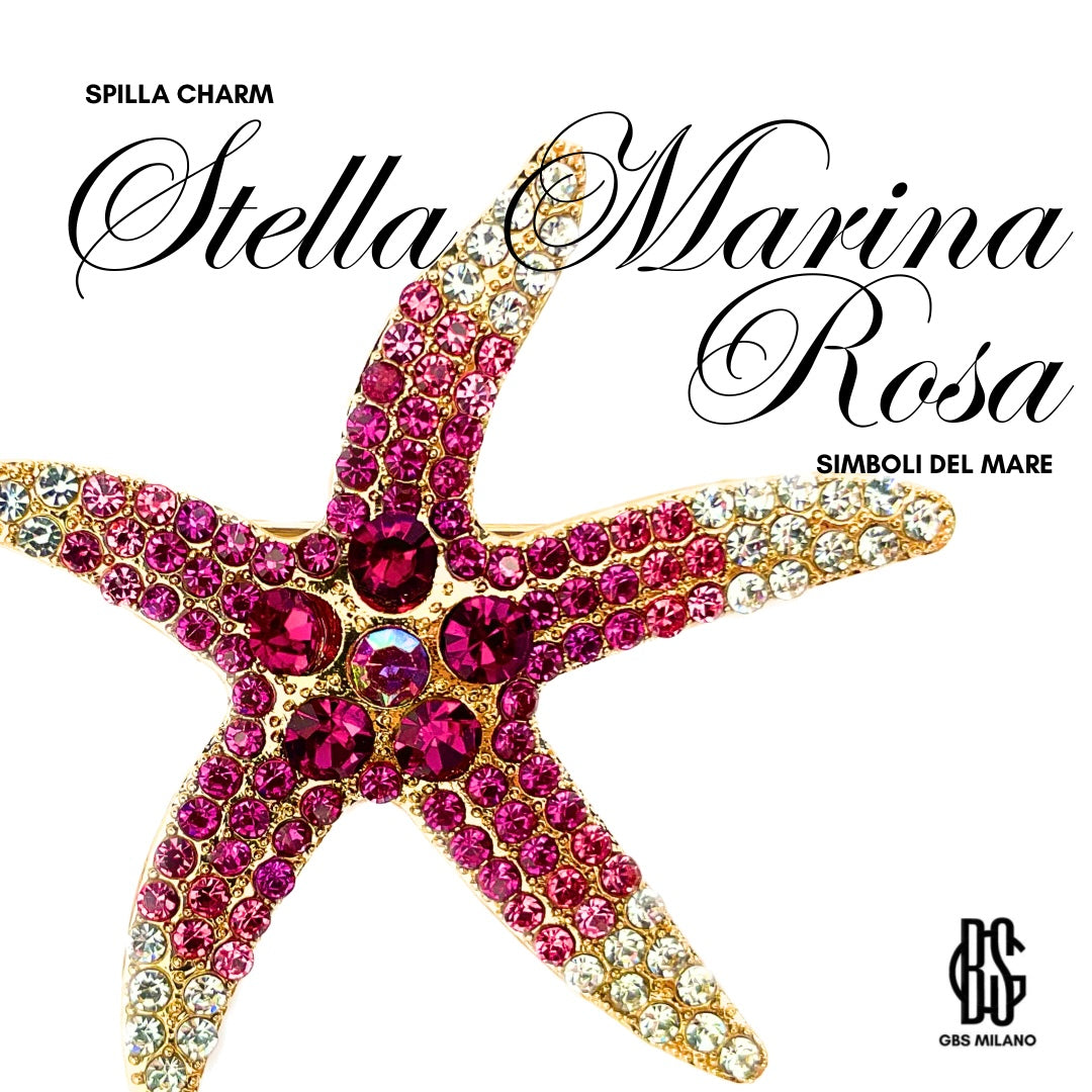 Spilla Charm Stella Marina Rosa