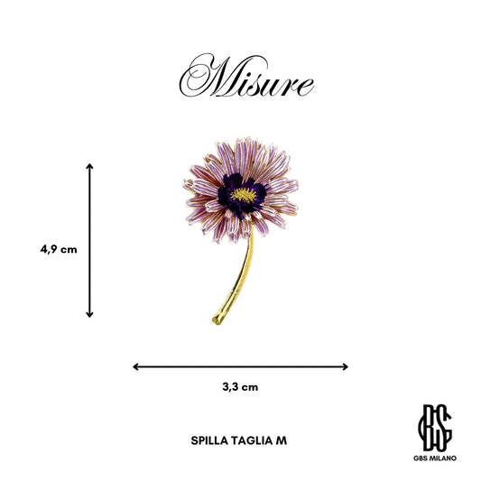 Spilla Charm Margherita Viola