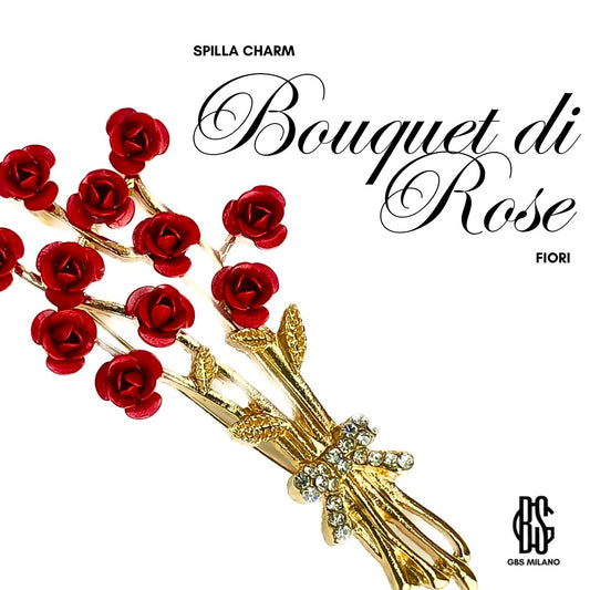 Spilla Charm Bouquet di Rose