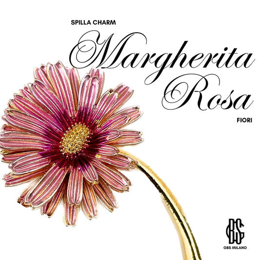 Spilla Charm Margherita Rosa