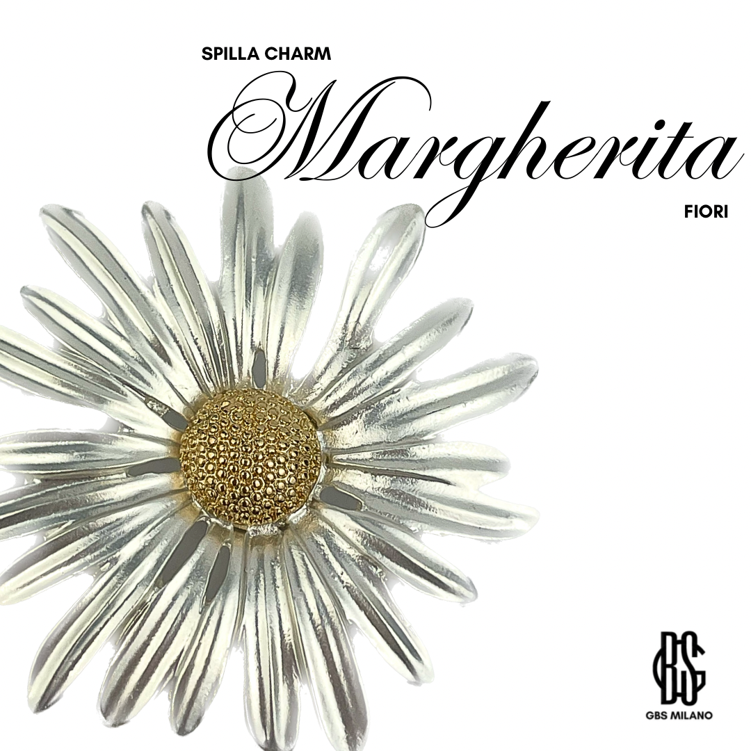 Spilla Charm Margherita Bianca