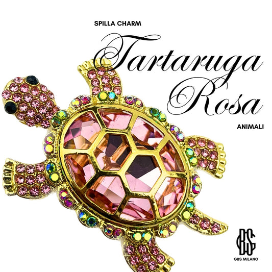 Spilla Charm Tartaruga Rosa